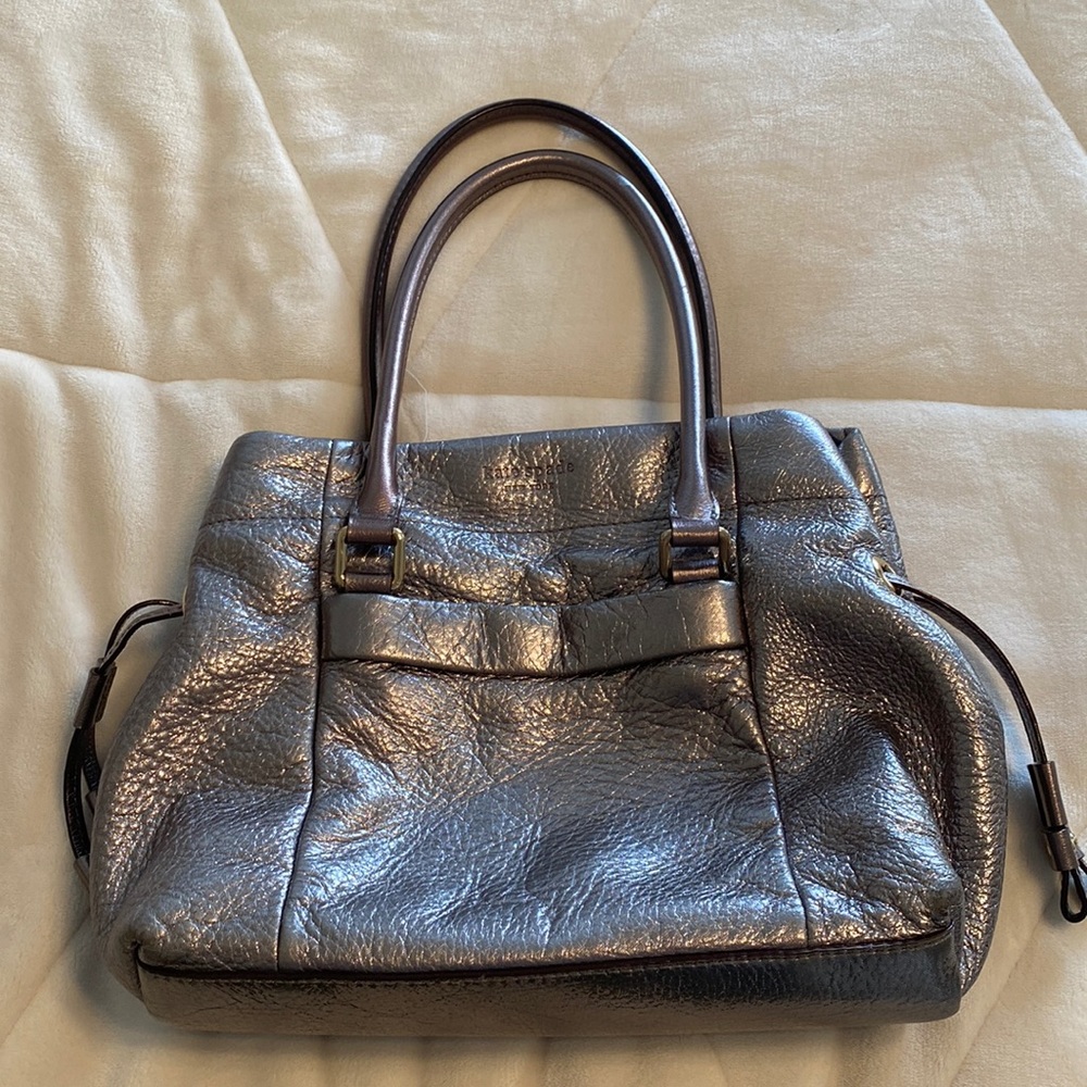 Kate spade metallic silver bag